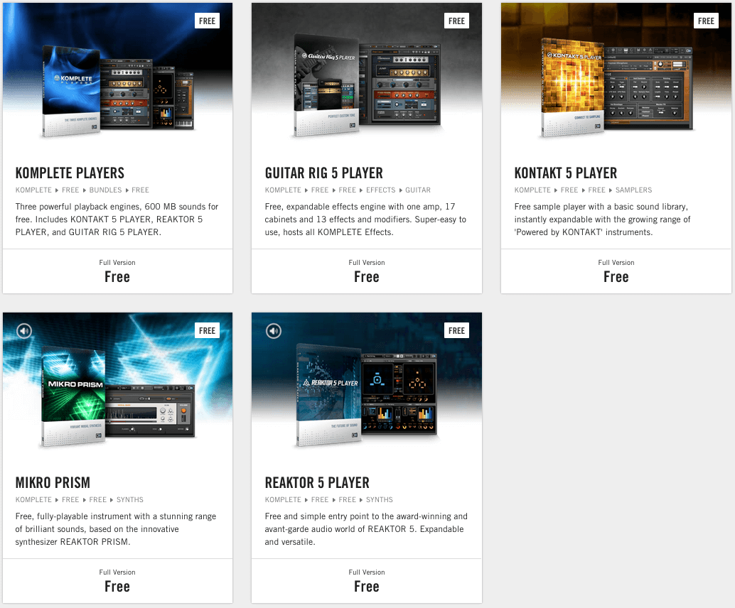 Native Instruments free downloads VSTs plugins