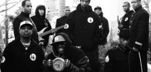 OfficialPUBLICENEMY2012-Photo-by-Piero-F-Giunti-front-l-r-Chuck-D-Flavor-Flav-Professor-Griff-Back-l-r-S1W-Mike-Williams-David-Reeves-S1W-J-2