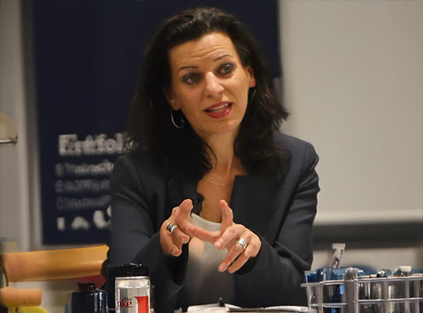 Gubernatorial candidate Juliette Kayyem speaking at the 2014 Suf