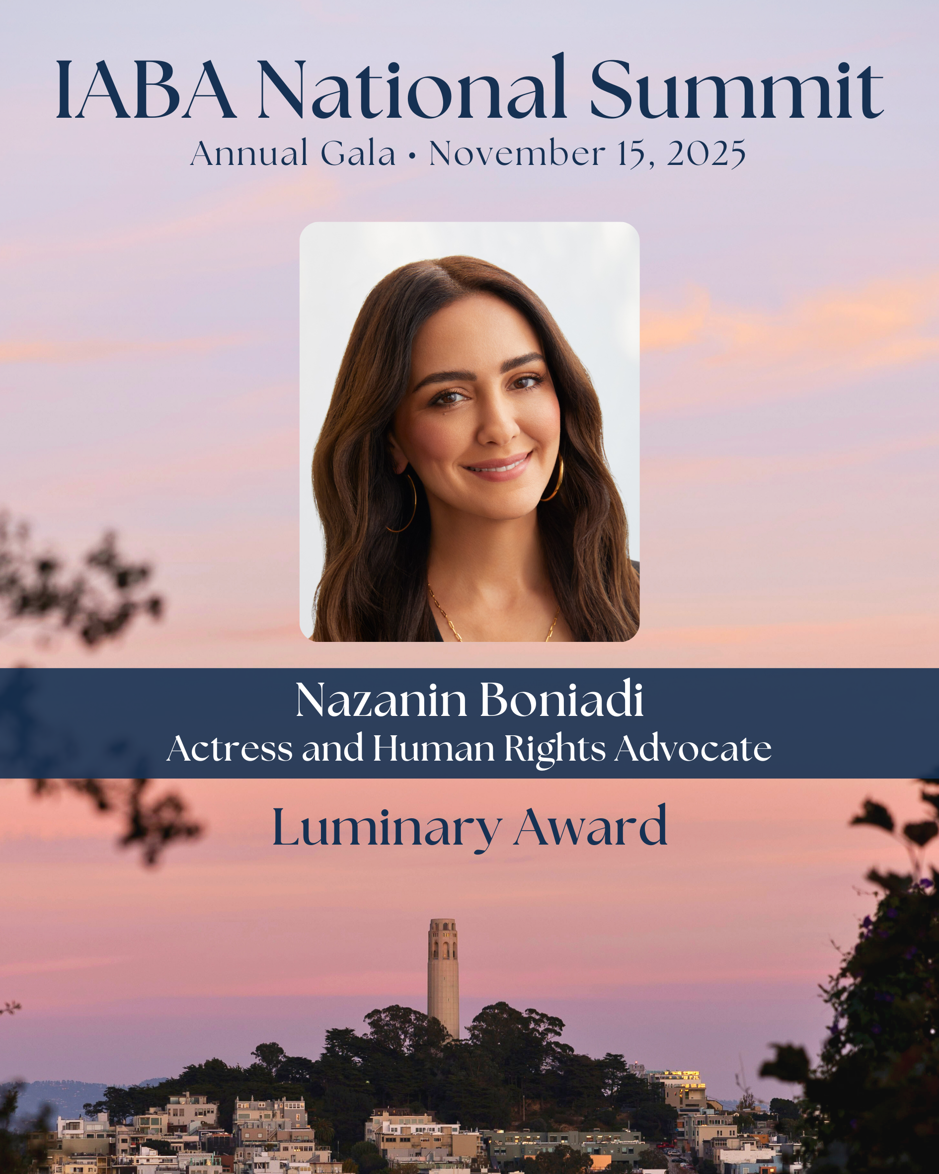 Nazanin Boniadi speaks at Iranian American Bar Association’s Annual Gala