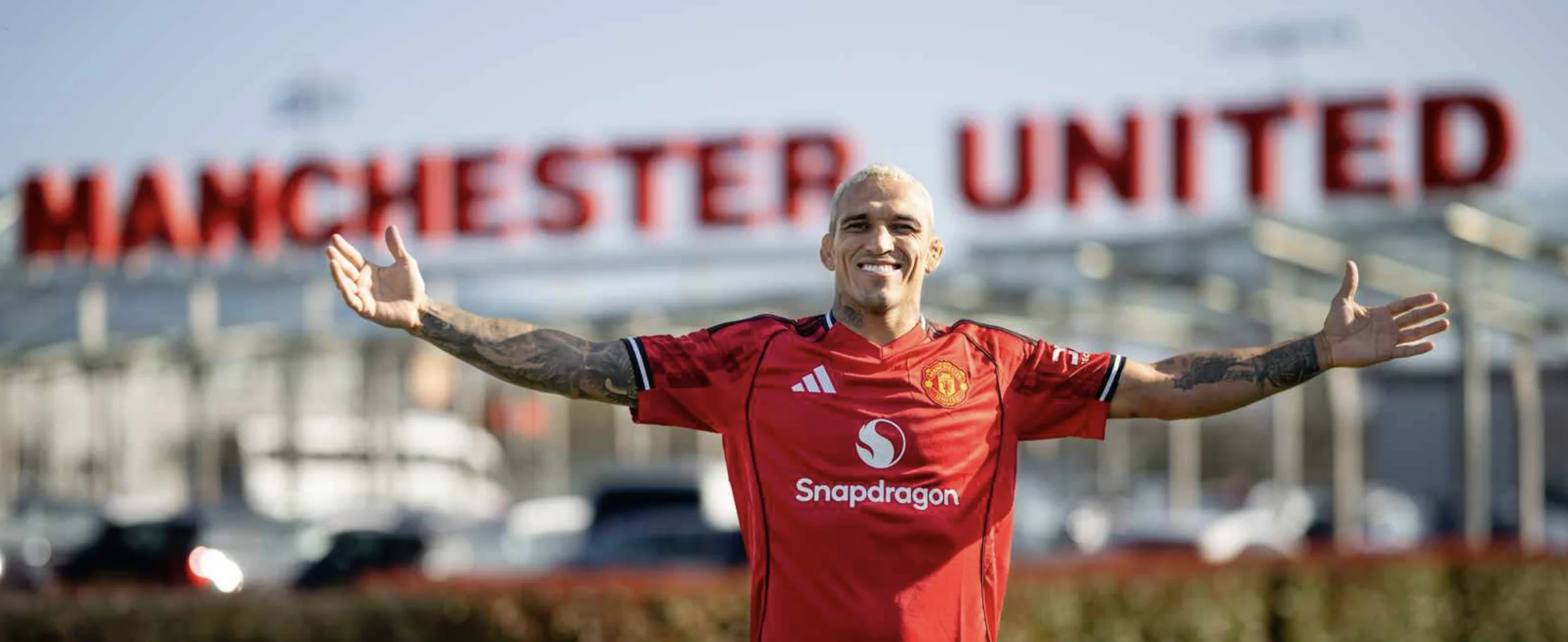 Charles Oliveria visits Manchester United’s Carrington training ground