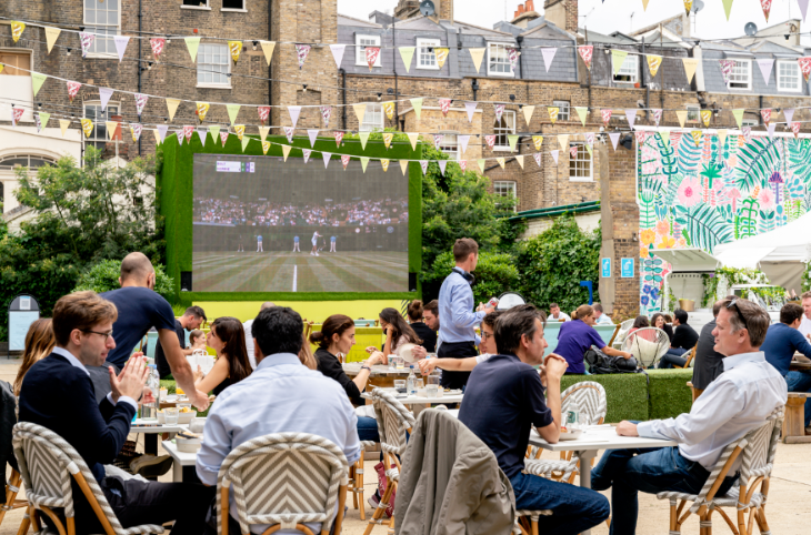Wimbledon screenings at Eccleston Yards, Belgravia